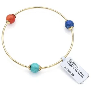 Ippolita 18K Yellow Gold Nova 3-station Bangle Bracelet Riviera Sky $2795 MSRP - Picture 1 of 5