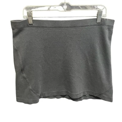 Horny Toad womens mini skirt gray a-line stretch knit tencel blend  large - Image 1 of 4
