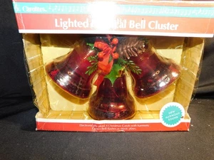 Cluster de campanas musicales iluminadas vintage Carolites 1985 • Reproduce 4 villancicos Funciona - Imagen 1 de 6