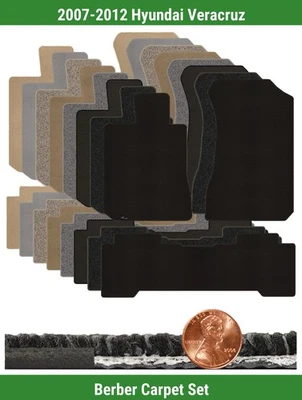 Заказной берберский коврик комплект для 2007-2012 Hyundai Veracruz (3 штуки) #T0E - Изображение 1 из 4