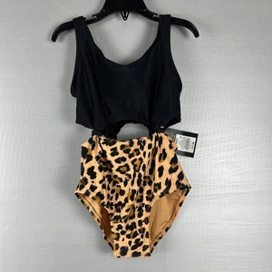 NWT Girl’s Art Class Leopard Animal Print One Piece Bath/Swimsuit S 6/6x UPF 50+ - Picture 1 of 6