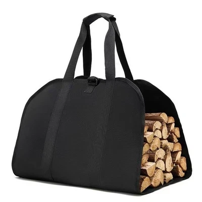 Heavy Duty Firewood Storage Bag with Adjustable Straps and Large Storage Space - Image 1 of 4