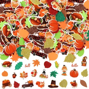 360Pcs Thanksgiving Fall Foam Stickers, Colorful Turkey Pumpkin Foam Stickers fo - Picture 1 of 12