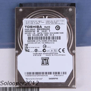 For TOSHIBA MK3265GSX 320 GB HDD 2.5" 8MB 5400 RPM SATA Hard Disk Drive - Picture 1 of 2