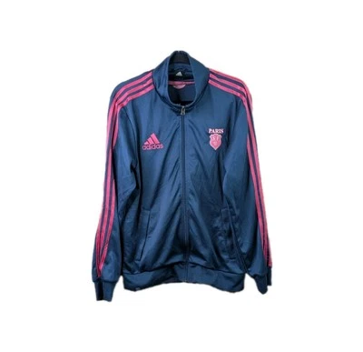 Adidas Paris Stade Francais Track Jacket Mens Medium Rugby Firebird Navy Pink - Image 1 of 4