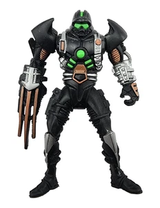 1998 Chap Mei Cyborg Claw Actionfigur schwarz grün silber 5" Vintage Spielzeug - Bild 1 von 5
