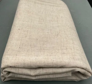 Vintage Cotton Blend Pant/Skirt Fabric 46” x 2 yds Tan linen-like - Picture 1 of 3