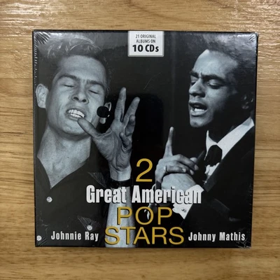 2 Great American Pop Stars: Johnnie Ray & Johnny Mathis (CD, 10 Disc) New Sealed - Image 1 of 4