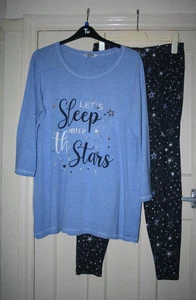 SIZE 18/20 YOURS BLUE MIX PYJAMA SET PYJAMA PANTS & TOP - Imagen 1 de 8