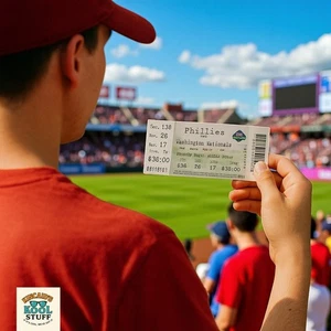 Philadelphia Phillies vs Washington Nationals Aug. 18, 2005 Game Ticket Citizens - Picture 1 of 3