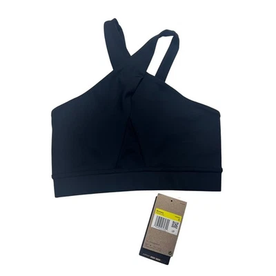 Nike Womens Swoosh Training Bra Black Crossback Support Activewear Sz Small NEW - Image 1 of 4