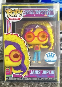 Funko POP! Rocks JANIS JOPLIN #296 Funko Blacklight Exclusive - NUOVO 🔥 - Foto 1 di 4