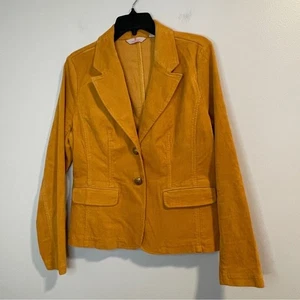 Laurie Felt Golden Mustard Corduroy Blazer Jacket - Picture 1 of 7