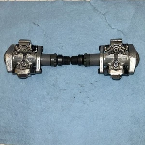 Vintage Shimano Clipless Pedals PD-M515 9/16 in Silver Mountain Bike MTB A53 - Picture 1 of 2