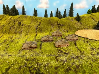 Flames of War US M3 Lee largo 75mm lote x5 pintado FOW Battlegroup 15mm Foto 1 de 3