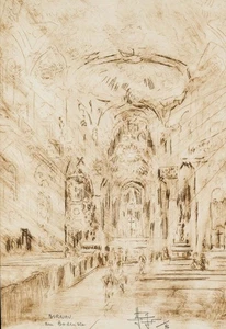 Y. ROYON (*1938), Wallfahrtskirche Birnau am Bodensee, 1986, Rad. Moderne - Bild 1 von 4