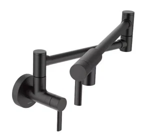 Moen S665BL Potfiller Pot Filler Wall Mounted Double Handle Faucet - Matte Black - Picture 1 of 3