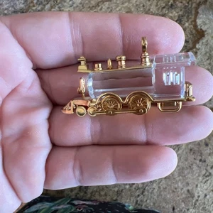 Swarovski Crystal Memories Classics Miniature Train/Gold Accents - Picture 1 of 5
