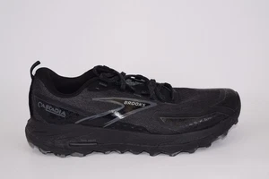 Brooks Mens Cascadia 18 1104261D072 Black Trail Hiking Running Shoes Size 9.5 D - Picture 1 of 17
