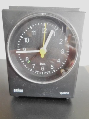 BRAUN BCS  BLACK TRAVEL ALARM CLOCK  4768/AB30sl Germany w/ LIGHT - Image 1 of 4