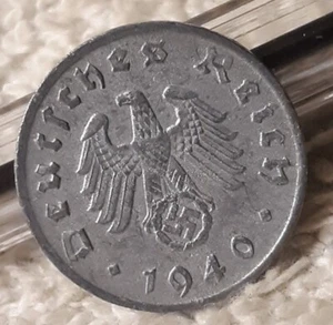 1940 WW2  1 Reichspfennig ~ German ~ Germany, Heavily Circulated Coin Has Flaws - Picture 1 of 15
