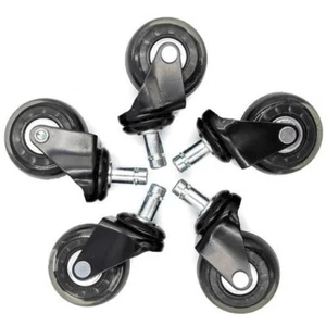 5pc | 2'' Heavy Duty Replacement Rollerblade Rubber Desk Chair Casters - Picture 1 of 3