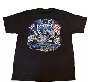 T-shirt vintage Alien Ness Motorcycles California circa 2003, nera, grande - Foto 1 di 7