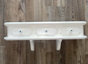 Vintage Homco HOME Interiors 3 (Faux) Drawers Wall Shelf White 21" x 7" deep - Picture 1 of 20