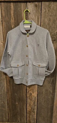 Cárdigan Ben Sherman XS Sudadera Térmica Material Gris Botón Frontal Mr. Rogers Foto 1 de 4