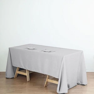 60x126-Inch RECTANGULAR Polyester Tablecloths Restaurant Catering Home Wedding - Picture 1 of 217