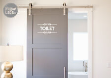 Toilet Door Sign - Bathroom Sign Home Decor Design Vinyl Decal Sticker