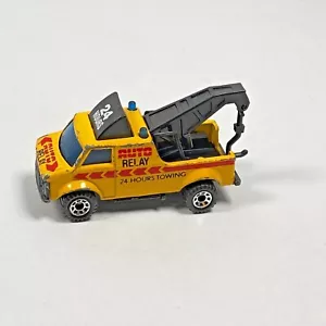 Matchbox Breakdown Van Yellow Auto Relay 24 Hours Towing 1985 Toy Car - Picture 1 of 4