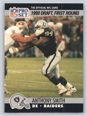 1990 Pro Set #679 Anthony Smith RC Rookie - Raiders - MINT - Image 1 of 2