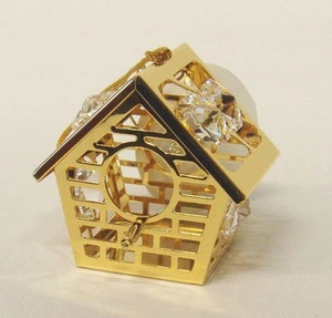 3092 bird house componenti Swarovski cristallo oro 24 carati cristallo - Foto 1 di 1