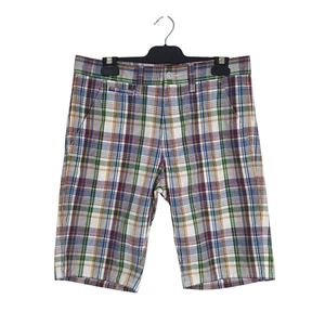 Ben Sherman Mens Size 32 Colourful Check Print Cotton Bermuda Shorts - Picture 1 of 8