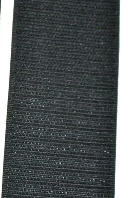 Fita não adesiva 1 pol, 1,5 pol, 2 pol, 3 pol e 4 pol preta costurada (somente lado do gancho) - Imagem 1 de 2