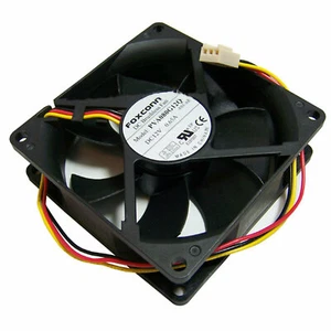 HP 12v DC 0.65a 80x25mm 3-Wire Fan PVA080G12Q-F03-AE 3-Pin Foxconn - Picture 1 of 1