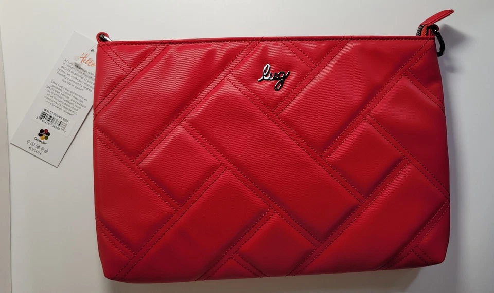 with tags LUG Waltz Satin Luxe VL - Poppy Red purse handbag