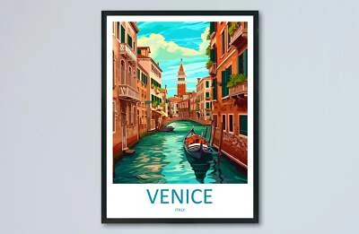 Venice Travel Print Wall Art Venice Italy Wall Hanging Home Decoration Venice Gi - Image 1 of 4