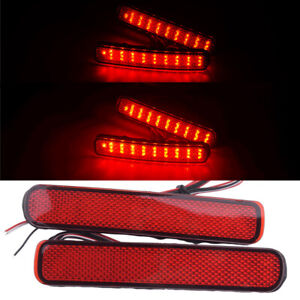 2x Rear Bumper Reflector LED Tail Light DRL Fit for Toyota Highlander 2011-2013