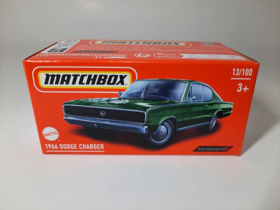 Matchbox 2024 Mattel 1966 Dodge Charger 13/100 Box Modellino 1/64 - Immagine 1 di 1