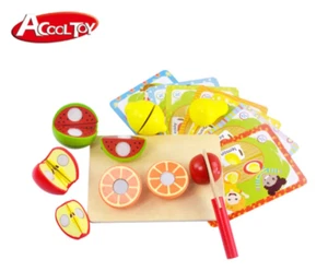 AC7631   Wooden Fruit Fraction Set Cut&play - Picture 1 of 3