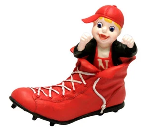 Nebraska Cornhuskers Mascot in Cleat - Script Logo - Picture 1 of 1