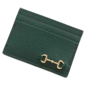 GUCCI Card Case & Playing Card Set Leather Green 700469 - Picture 1 of 12