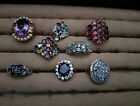 Lot 8 X Sterling Silver 925 Rings Lot Collection Lot Gem Rings