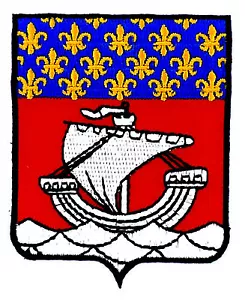 FLAGGE AUFNÄHER PARIS Wappen AUFBÜGELN BESTICKT FRANKREICH SOUVENIR - Bild 1 von 1