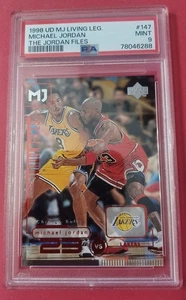PSA 9 1998 UD MJ Living Legend Michael Jordan #147 Jordan Files with Kobe Bryant - Picture 1 of 2