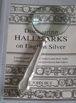 Lupa Walker&Hall Sheffield 1927 Hallmarked cabo de prata - Imagem 1 de 4