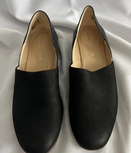 Scarpe Clarks Pure Tone ammortizzate slip-on nere taglia 9 mocassini in pelle comodi - Foto 1 di 10