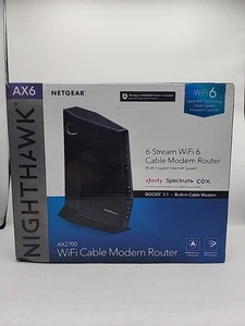 NETGEAR Nighthawk AX6 AX2700 Wi-Fi 6 Cable Modem Router NETGEAR Nighthawk Modem - Afbeelding 1 van 3